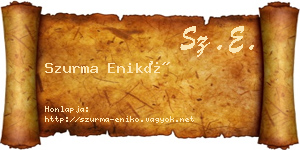 Szurma Enikő névjegykártya